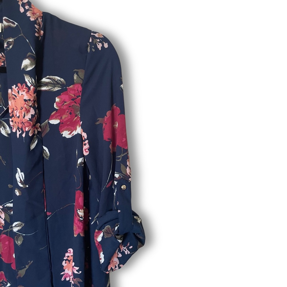🌙 Lara Fashion Black Floral Blouse - Picture 11 of 12